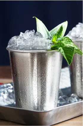 Cocktail shaker with ice Sauza